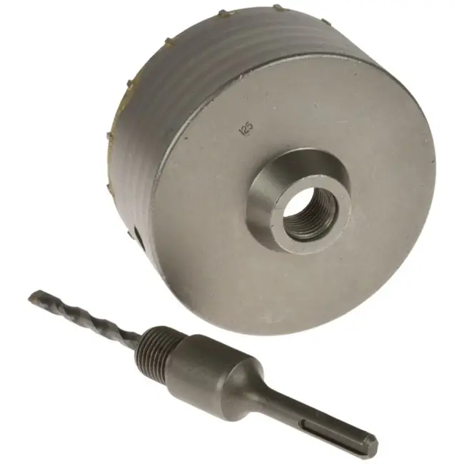 GEKO Metselwerk gatenzaag - TCT kernboor - 125 mm - robuust staal - SDS-plus schacht