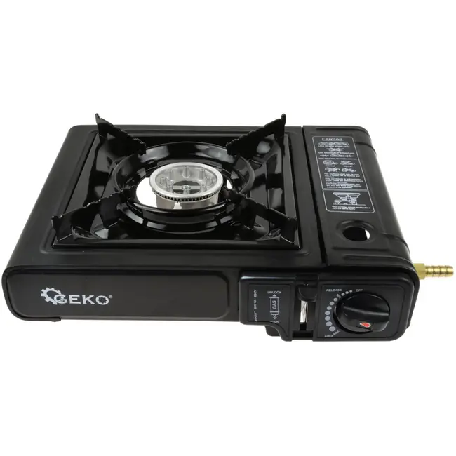 GEKO Compacte campingkookplaat - dual-fuel - 2,5 kW - matzwart