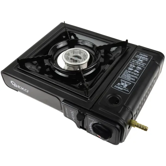 GEKO Compacte campingkookplaat - dual-fuel - 2,5 kW - matzwart