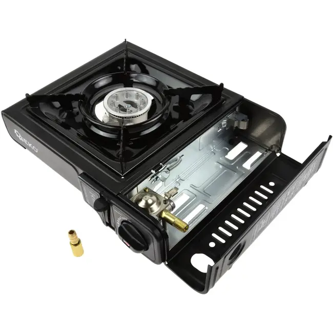 GEKO Compacte campingkookplaat - dual-fuel - 2,5 kW - matzwart