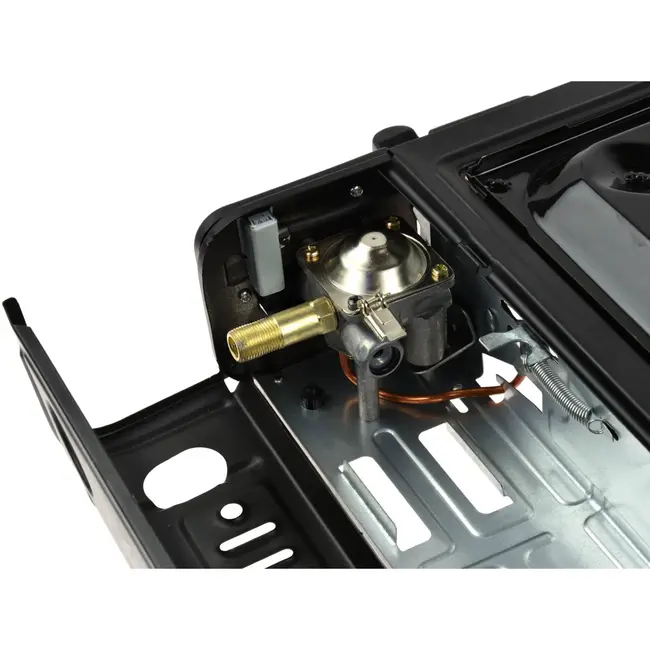 GEKO Compacte campingkookplaat - dual-fuel - 2,5 kW - matzwart