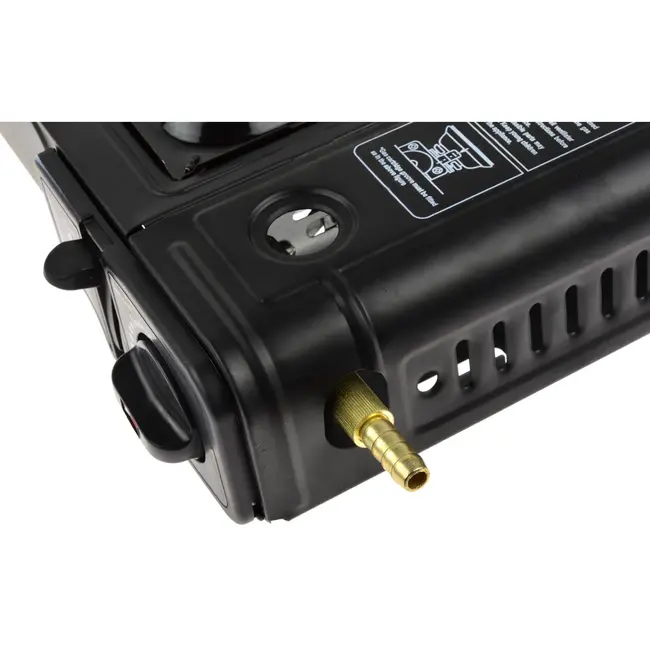 GEKO Compacte campingkookplaat - dual-fuel - 2,5 kW - matzwart