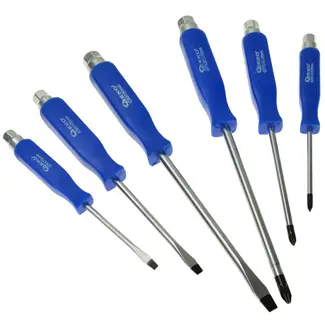 GEKO Mechanics schroevendraaierset - 6-delig - CrV staal - Met slagkop