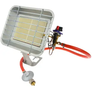 GEKO Gasstraler 2300-3600 W met piezo, keramische brander en montage op propaan-butaanfles