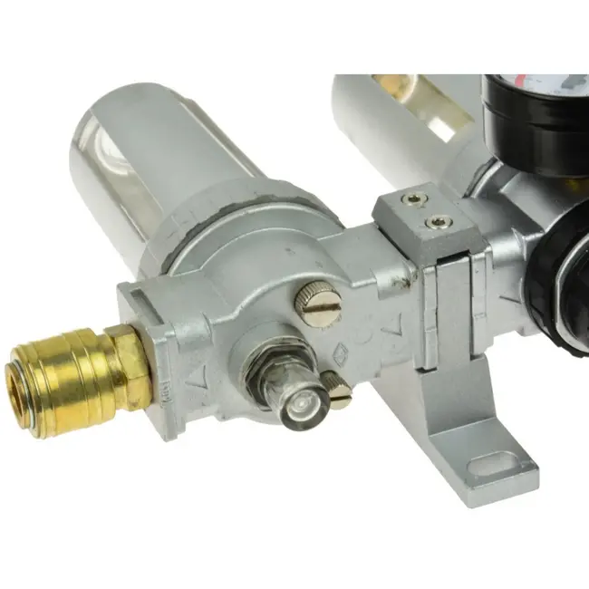 GEKO Luchtfilterregelaar met smeerfunctie - 2-traps - 1/2" aansluiting - met manometer