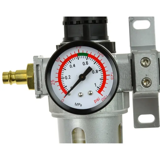 GEKO Luchtfilterregelaar met smeerfunctie - 2-traps - 1/2" aansluiting - met manometer