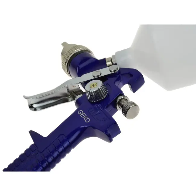GEKO HVLP verfspuit - 1.4 mm tip - met luchtregelaar en filter - ergonomisch ontwerp