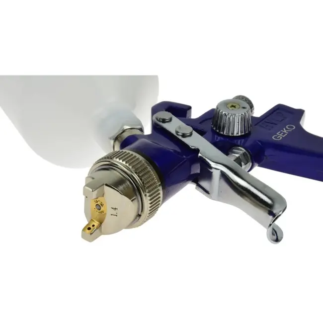 GEKO HVLP verfspuit - 1.4 mm tip - met luchtregelaar en filter - ergonomisch ontwerp