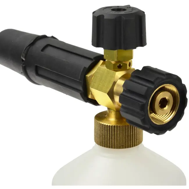 GEKO Professionele schuimsproeier - 1 liter - Messing behuizing - Verstelbare straal - Voor hogedrukreinigers