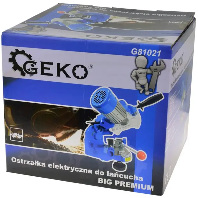 GEKO Elektrische kettingzaagslijper - Precisie - Inductiemotor - Veiligheidsbevestiging