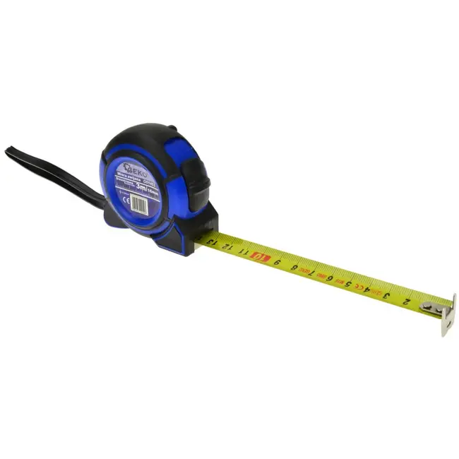 GEKO Dubbelzijdige meetlint - 3m x 16mm - Lockable - Lichtgewicht - Anti-slip haak