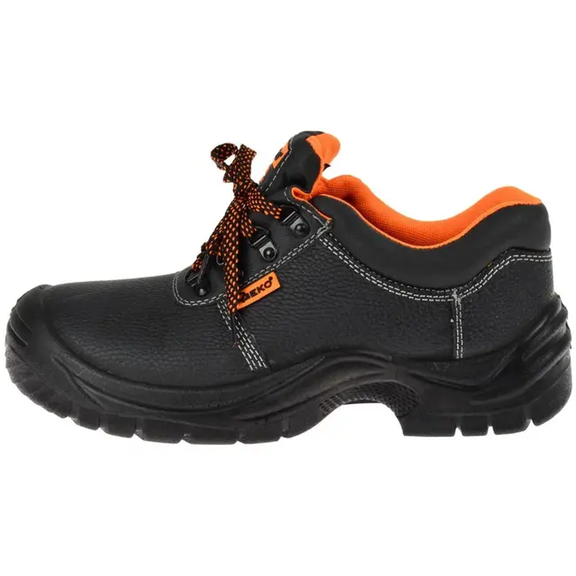 GEKO Veiligheidsschoenen - Antislip - Ademend Leer - Maat 42 - Zwart