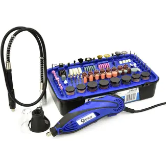 GEKO Rotary tool - 170W motor - Flexibele as - 222-delige accessoireset