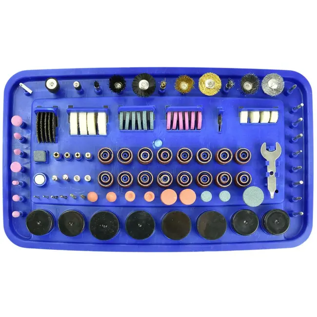 GEKO Rotary tool - 170W motor - Flexibele as - 222-delige accessoireset