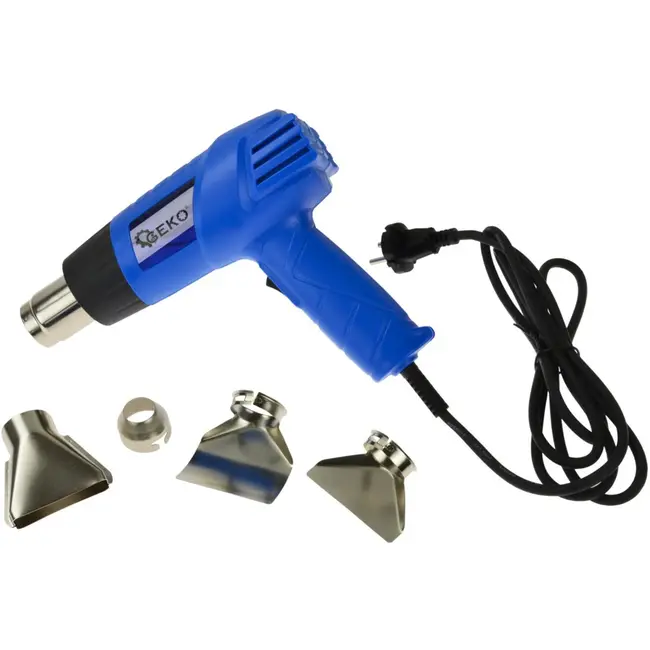 GEKO Hete luchtpistool - 2000W - 4 accessoires - Oververhittingsbeveiliging