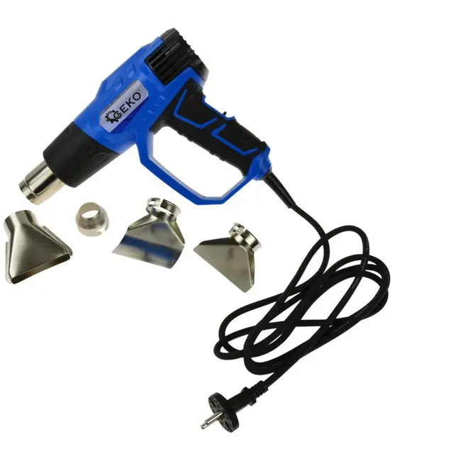 GEKO Verstelbare heteluchtpistool - 2000W - Inclusief 4 accessoires - Meerdere temperatuur- en luchtstroominstellingen