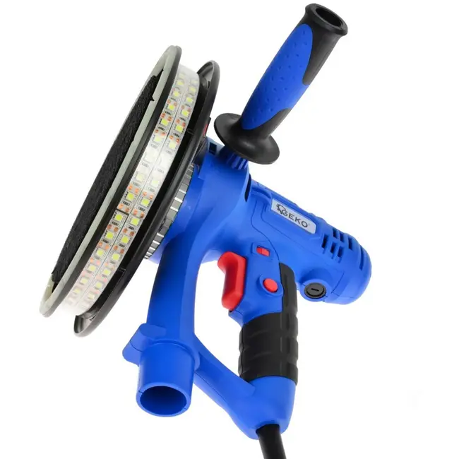 GEKO Droogwandschuurmachine - 190mm - 800W - LED-verlichting - Stofopvang