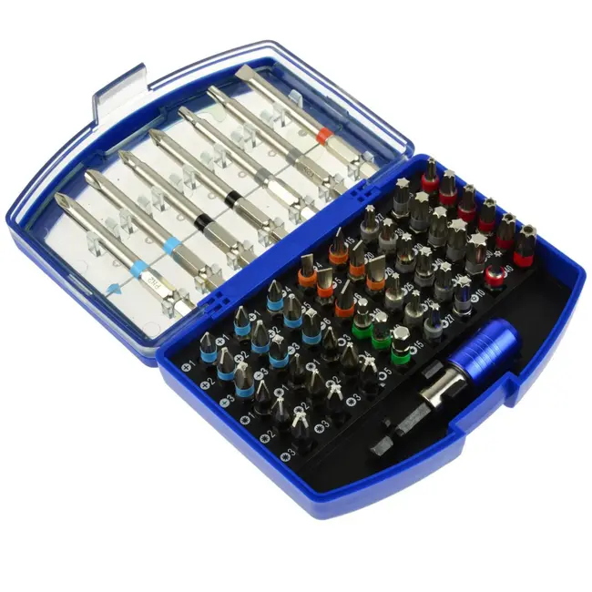 GEKO Boor- en schroefbitset - 56-delig - CrV staal - 25 mm & 75 mm bits