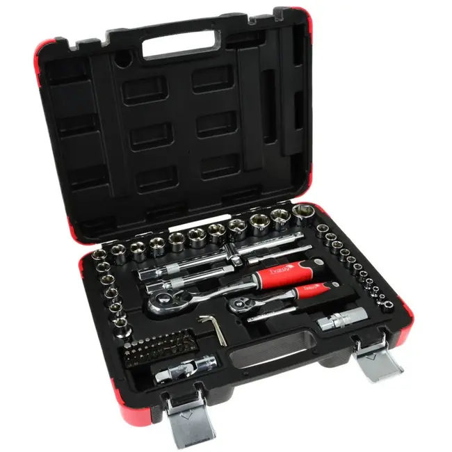 Tvardy Mechanische gereedschapsset - 72-delig - Chroom-Vanadium - 1/2" & 1/4" aandrijving