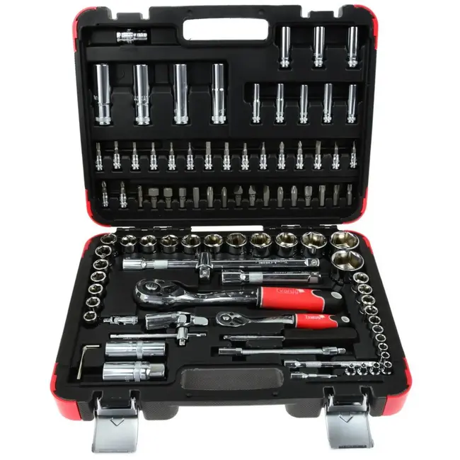 Tvardy Gereedschapsset - Chroom Gepolijst - 94-delig - 1/2" & 1/4" Aandrijving