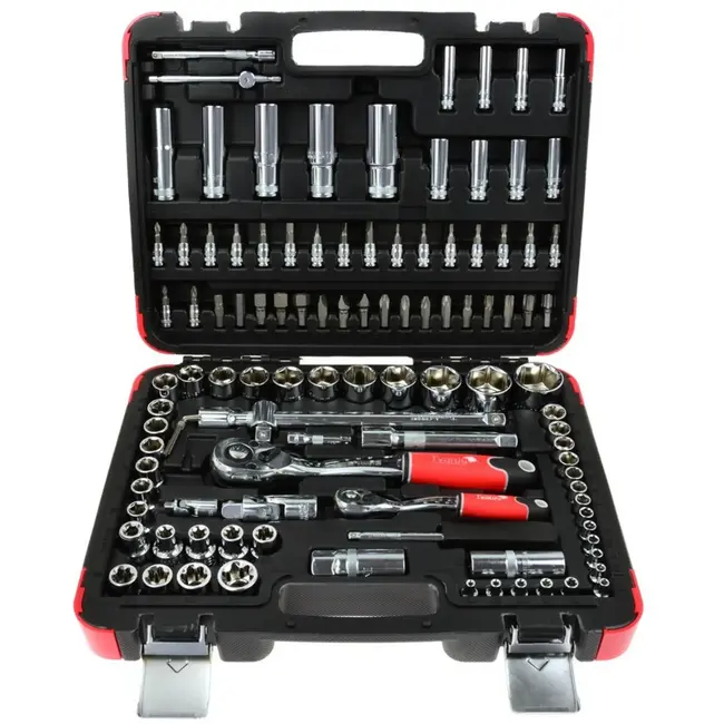 Tvardy Gereedschapsset - Chroomgepolijst - 108-delig - CRV Staal - 1/2" & 1/4" Aandrijving