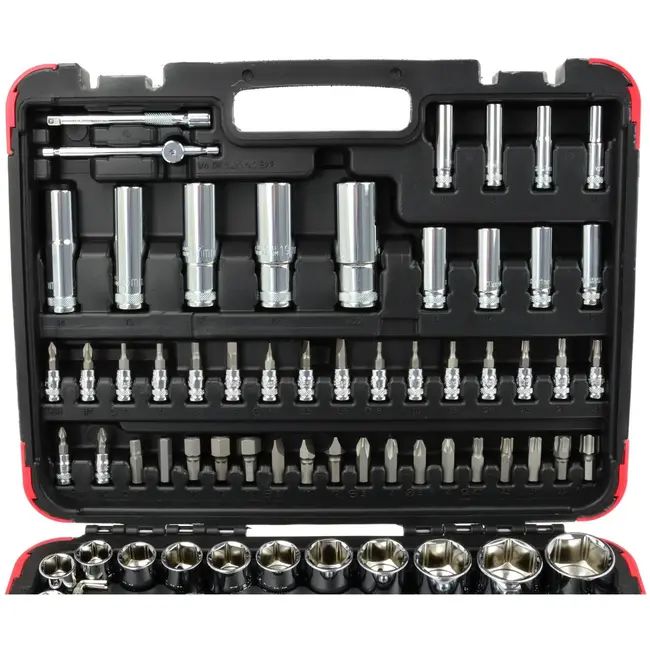 Tvardy Gereedschapsset - Chroomgepolijst - 108-delig - CRV Staal - 1/2" & 1/4" Aandrijving