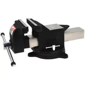 Tvardy Zware bankschroef - 360° draaibaar - 150 mm bekbreedte - Staal - Zwart
