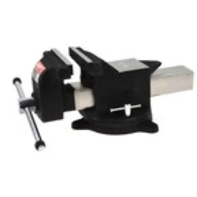 Tvardy Zware bankschroef - 360° draaibaar - 150 mm bekbreedte - Staal - Zwart