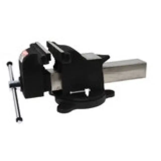 Tvardy Zware bankschroef - 360° draaibaar - 200 mm - staal - zwart