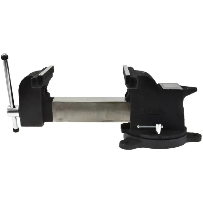 Tvardy Zware bankschroef - 360° draaibaar - 200 mm - staal - zwart