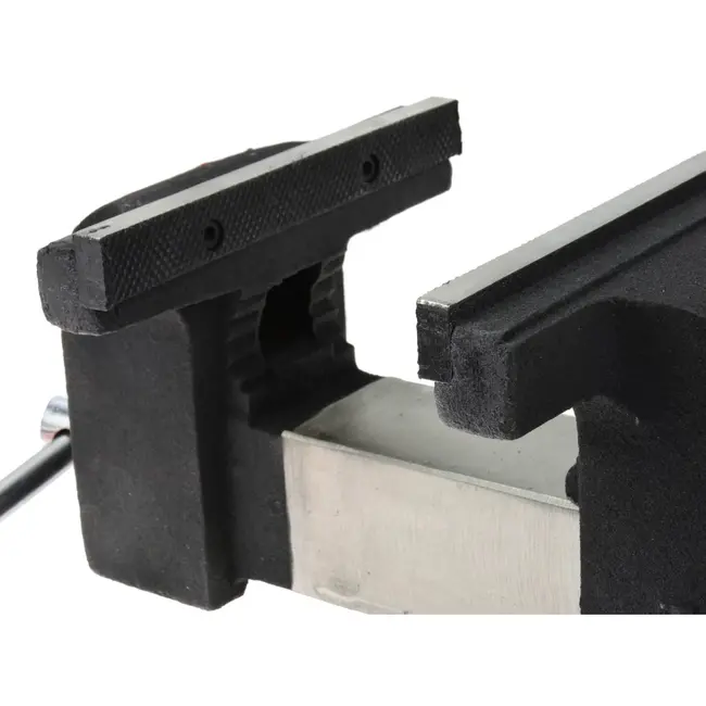 Tvardy Zware bankschroef - 360° draaibaar - 200 mm - staal - zwart