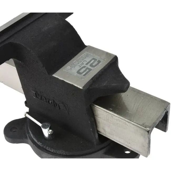 Tvardy Zware bankschroef - 360° draaibaar - 200 mm - staal - zwart