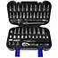 GEKO Torx dopsleutelset - 56-delig - Chroom-vanadium - Ergonomische ratel 1/4"
