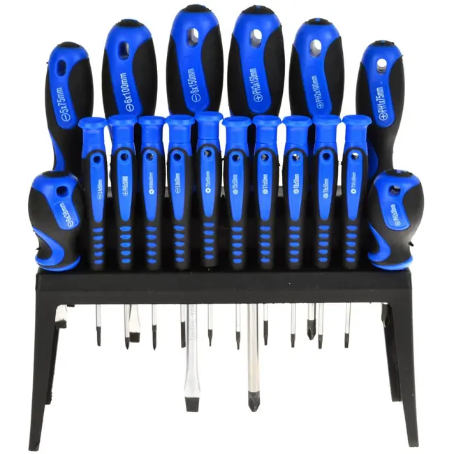 GEKO Schroevendraaierset - 18-delig - Precisie & Standaard - Inclusief Opbergrek