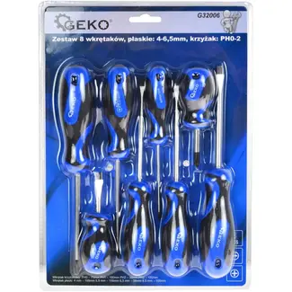 GEKO Schroevendraaierset - 8-delig - Ergonomisch - Chroom-vanadium - Gemakkelijk op te bergen