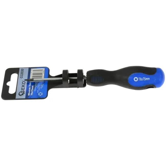 GEKO Torx schroevendraaier T6 - 75 mm - Ergonomische handgreep - Chroom-vanadium staal