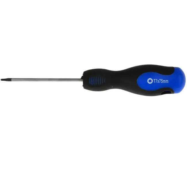 GEKO Torx schroevendraaier - T7 - 75 mm - Ergonomische handgreep - Chroom-vanadium staal