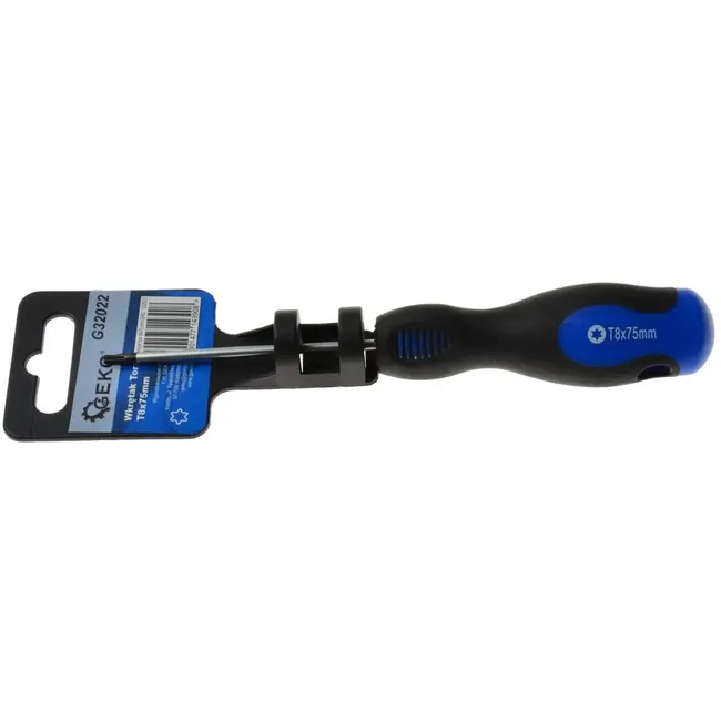 GEKO Torx schroevendraaier T8 - 75 mm - Ergonomische handgreep - Chroom-vanadium staal