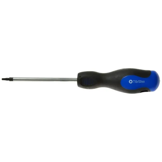 GEKO Torx schroevendraaier - T10 - 100 mm - Ergonomische handgreep - Chroom-vanadium staal