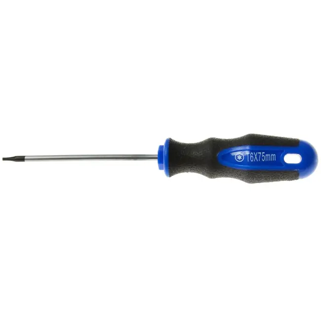 GEKO Torx schroevendraaier - T6 x 75 mm - Ergonomische handgreep - Chroom-vanadium staal