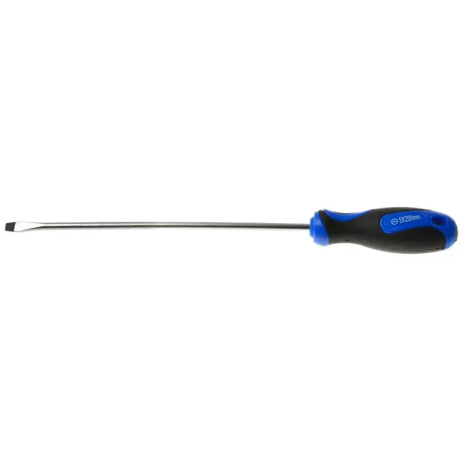 GEKO Schroevendraaier - Platte Kop - Ergonomisch Handvat - 200 mm - Set van 5