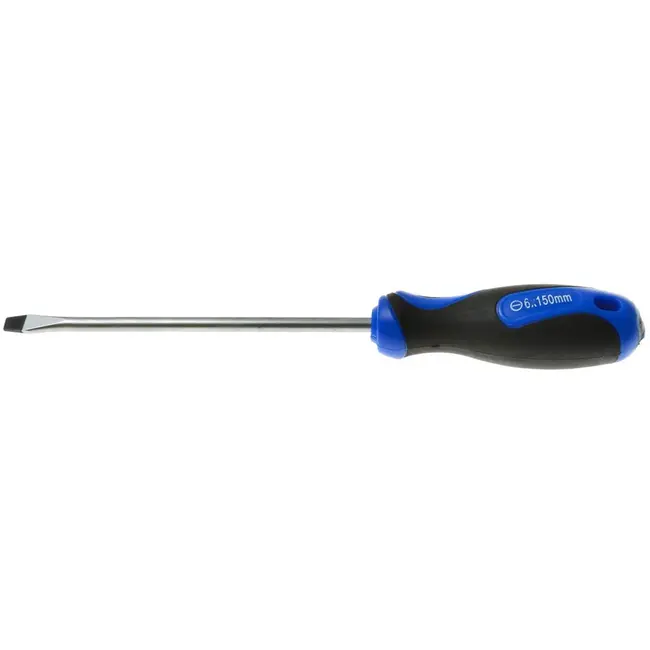 GEKO Schroevendraaier - Platte Kop - Ergonomisch - 6 x 150 mm - Chroom-Vanadium Staal