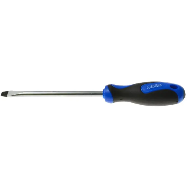 GEKO Gleufschroevendraaier - 8x150 mm - Ergonomische handgreep - Chroom-vanadium staal