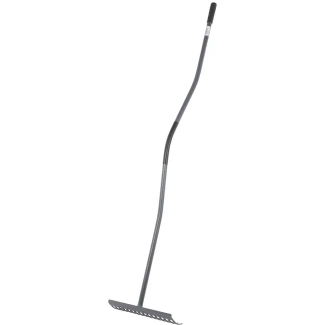 GEKO Ergonomische hark - 16 tanden - 41 cm breed - Stalen steel - Zwart-blauw