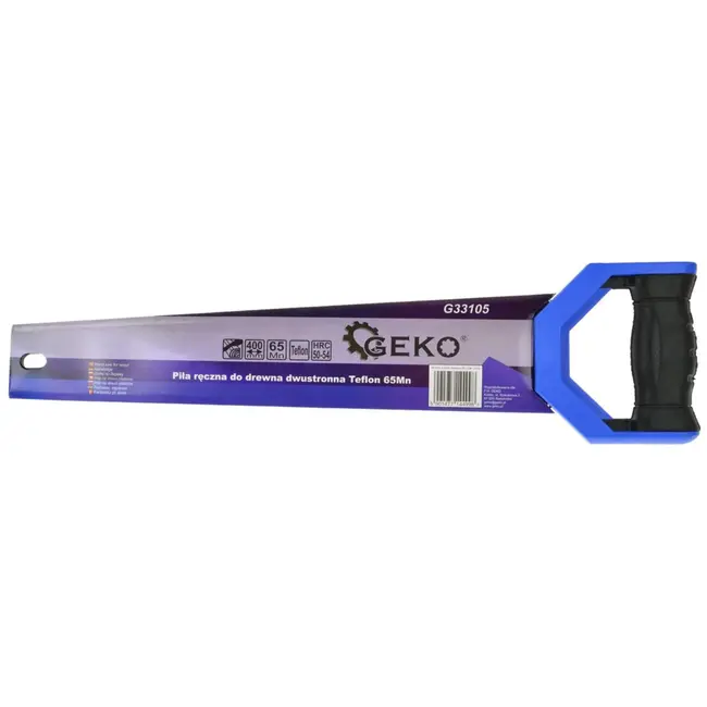 GEKO Dubbelzijdige handzaag - 400 mm - PTFE coating - ergonomische grip