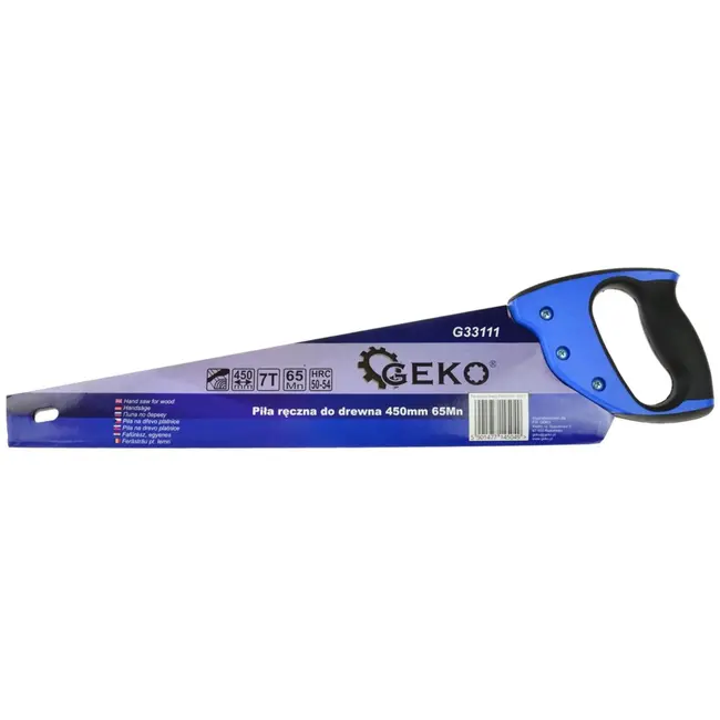 GEKO Handzaag - 450 mm - Ergonomisch - Staal HRC 50-54 - Voor hout en kunststof