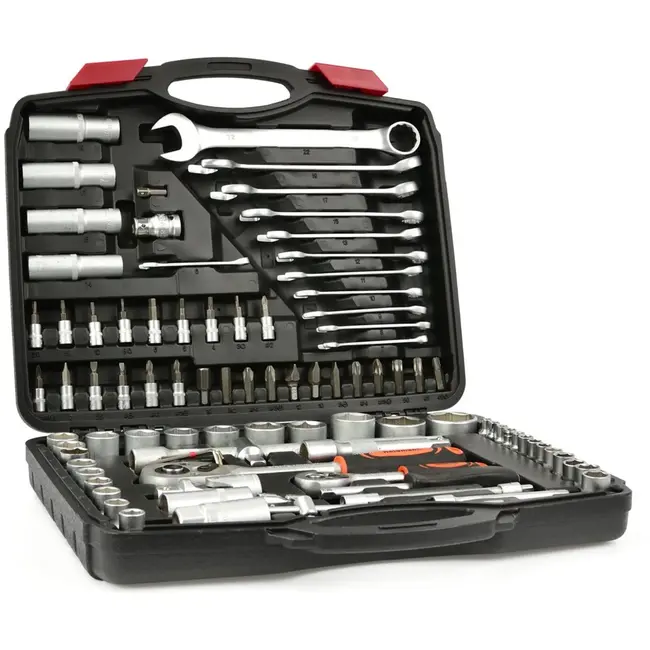 GEKO Sokkelset - 94-delig - Chroom Vanadium - Inclusief Ratels en Verlengstukken