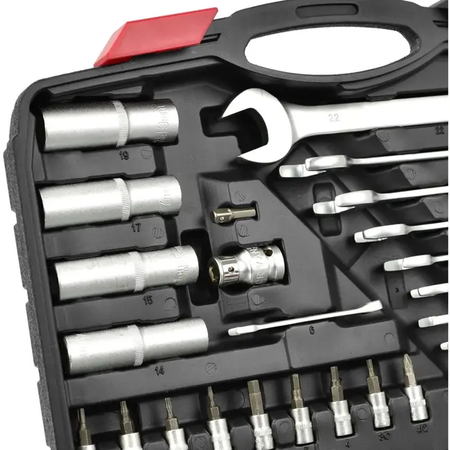 GEKO Sokkelset - 94-delig - Chroom Vanadium - Inclusief Ratels en Verlengstukken