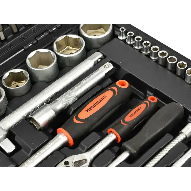 GEKO Sokkelset - 94-delig - Chroom Vanadium - Inclusief Ratels en Verlengstukken