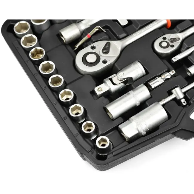 GEKO Sokkelset - 94-delig - Chroom Vanadium - Inclusief Ratels en Verlengstukken